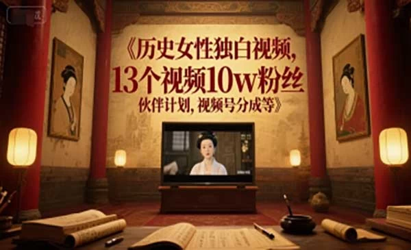 AI历史女性独白创作绘画声音克隆术，10万粉账号运营秘籍教程-教程之家